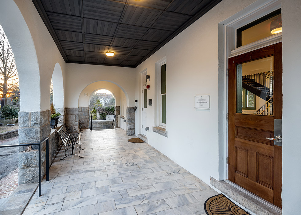 The Oakland Bell Tower front porch. Photo courtesy of w. scott chester photography.